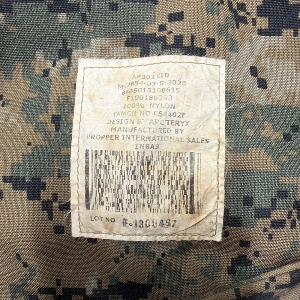 USMC Propper Woodland MARPAT ILBE Arcteryx Pack Sack APB03 Lid